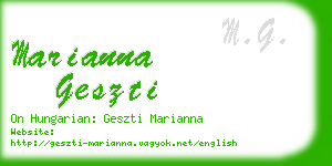 marianna geszti business card